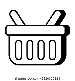 Un icono de diseño creativo de la canasta de compras