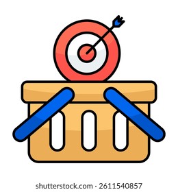 Creative design icon of shopping target