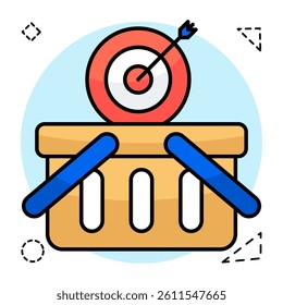 Creative design icon of shopping target