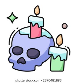 Icono de diseño creativo del cráneo