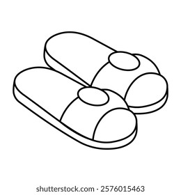 Creative design icon of slides Slippers