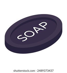 A creative design icon of soap available for instant download