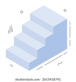 Creative design icon of stairs