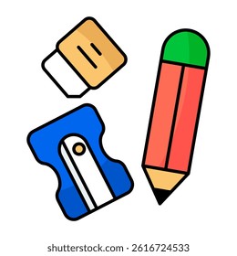 Creative design icon of stationary