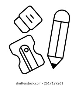 Creative design icon of stationary