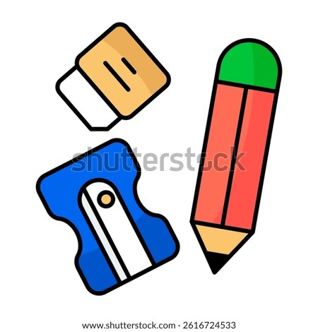 Creative design icon of stationary