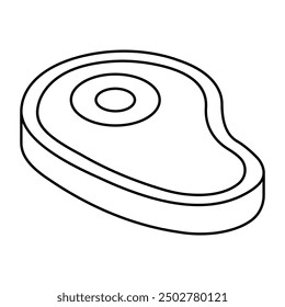 Creative design icon of steak