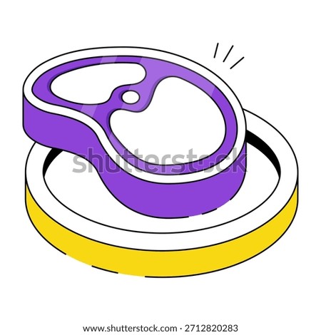 Creative design icon of steak