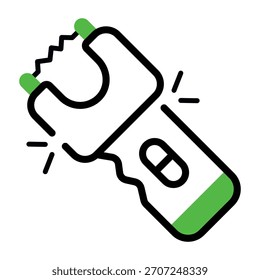 Creative design icon of stun gun 