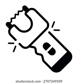 Creative design icon of stun gun 