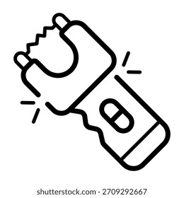 Creative design icon of stun gun 