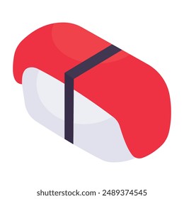 Creative design icon of sushi, isometric vector