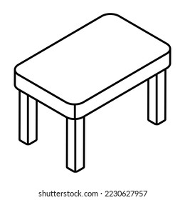 Creative design icon of table 