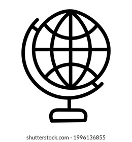 A creative design icon of table globe 