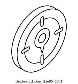 Creative design icon of target location