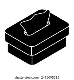 Creative design icon of tissue box