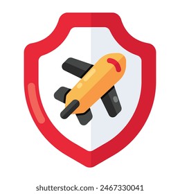 Creative design icon of travel security