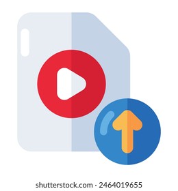 Ein kreatives Design-Icon von Video File Hochladen