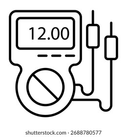 A creative design icon of voltmeter 