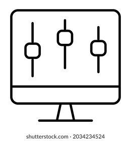 A creative design icon of volume adjuster