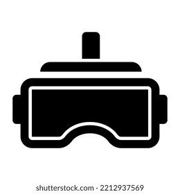 Icono de diseño creativo de gafas VR aisladas en fondo blanco