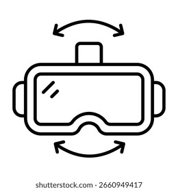 Kreativdesign-Symbol einer VR-Brille einzeln auf weißem Hintergrund
