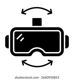 Creative design icon of VR glasses isolated on white background