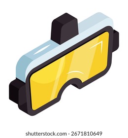 Icono creativo del diseño de los vidrios de VR aislados en el fondo blanco