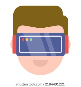 Creative Design-Symbol für VR-Helm einzeln auf weißem Hintergrund