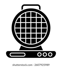 A creative design icon of waffle maker