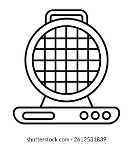 A creative design icon of waffle maker
