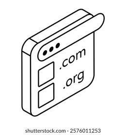 Creative design icon of web domains