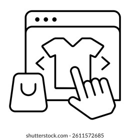 Creative design icon of web shopping