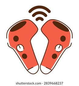 Creative design icon of wireless handsfree 