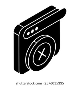 Creative design icon of wrong website