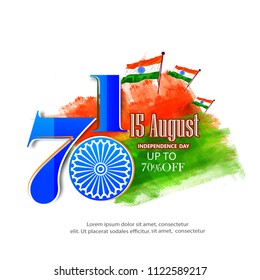 creative design illustration, abstract, banner or poster for 15th of August, Independence Day of INDIA, with nice background