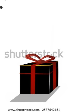 Creative design, illustration of a black box full of mystery. makes someone who sees it curious about what's inside.