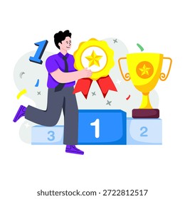 Ilustración de diseño creativo del ganador de la competencia