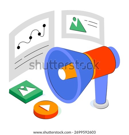 Creative design illustration of content marketing 