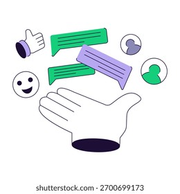 Creative design illustration of customer feedback