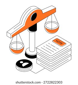Kreatives Design, Illustration der Gleichberechtigung der Demokratie