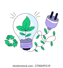 Ilustração de design criativo da ideia ecológica