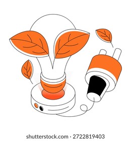 Ilustração de design criativo da ideia ecológica