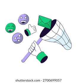Ilustração de design criativo de captura de feedback