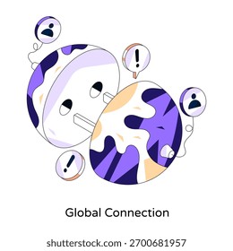 Ilustración de diseño creativo de conexión global