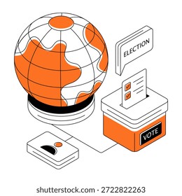 Creative design illustration of global election