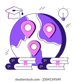 Creative design illustration of global Location 

