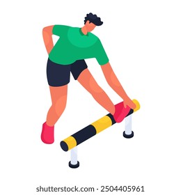 A creative design illustration of hurdle Jump exercise 

