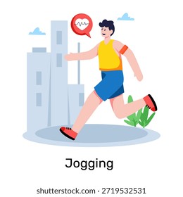 Eine kreative Design-Illustration des Joggens