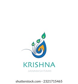 creative design illustration for krishna janmashtami